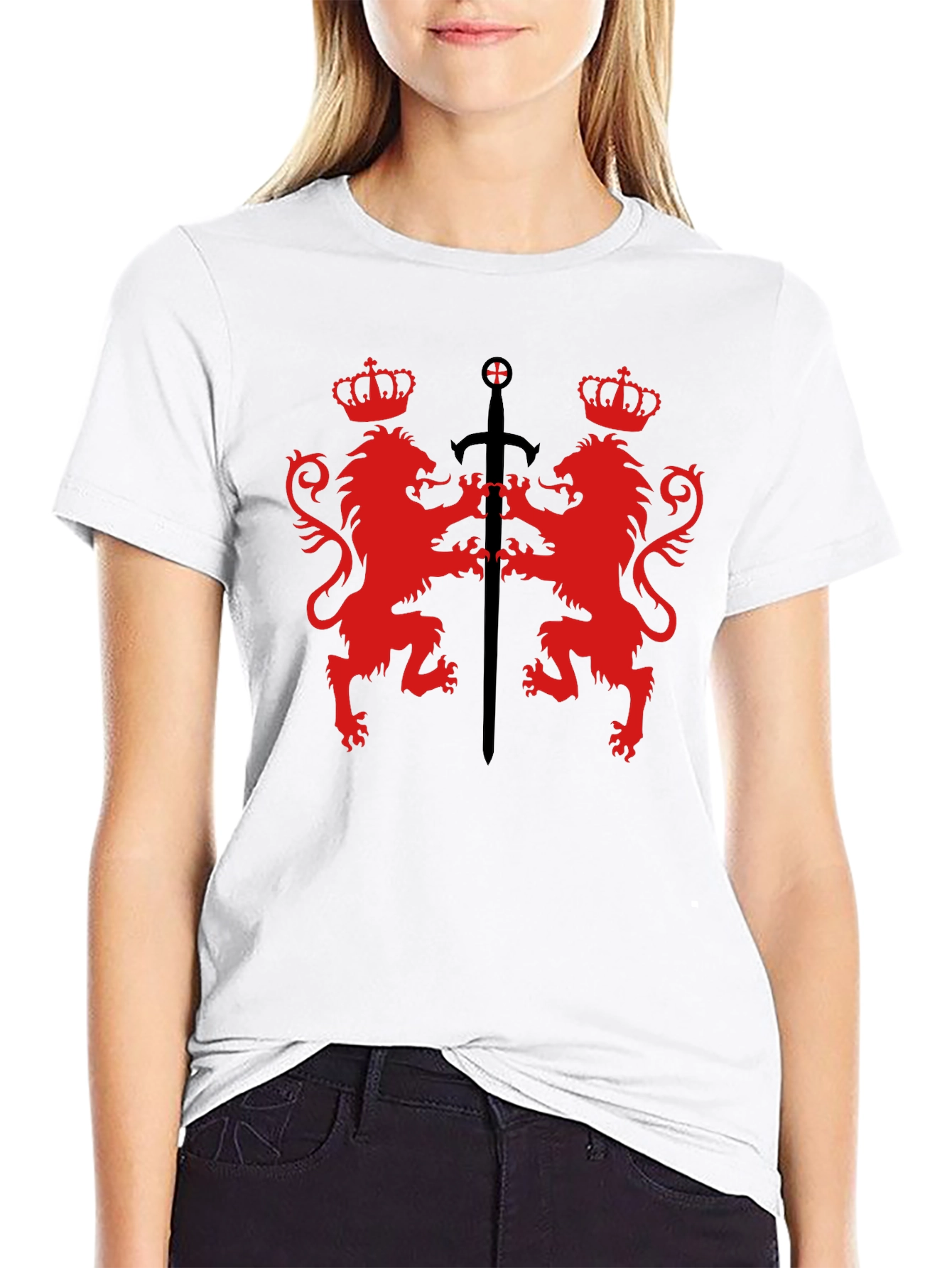 Royal Lions Crest Black T-Shirt