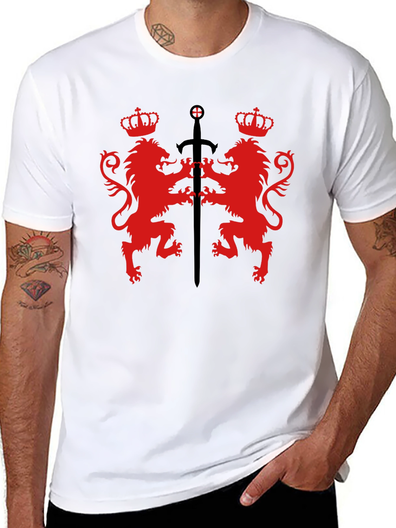 Royal Lions Crest Black T-Shirt