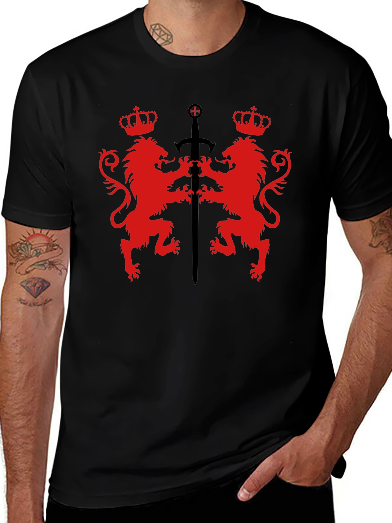Royal Lions Crest Black T-Shirt