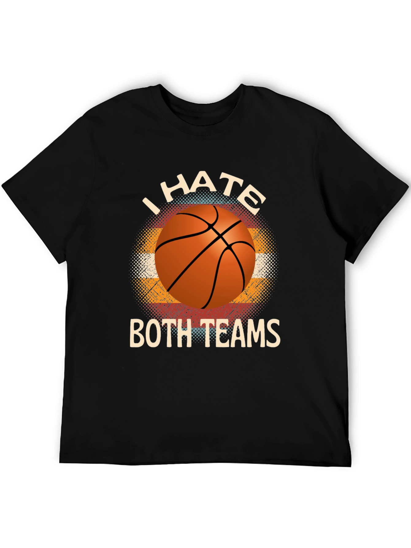 I Hate Both Teams Basketball Graphic T-Shirt