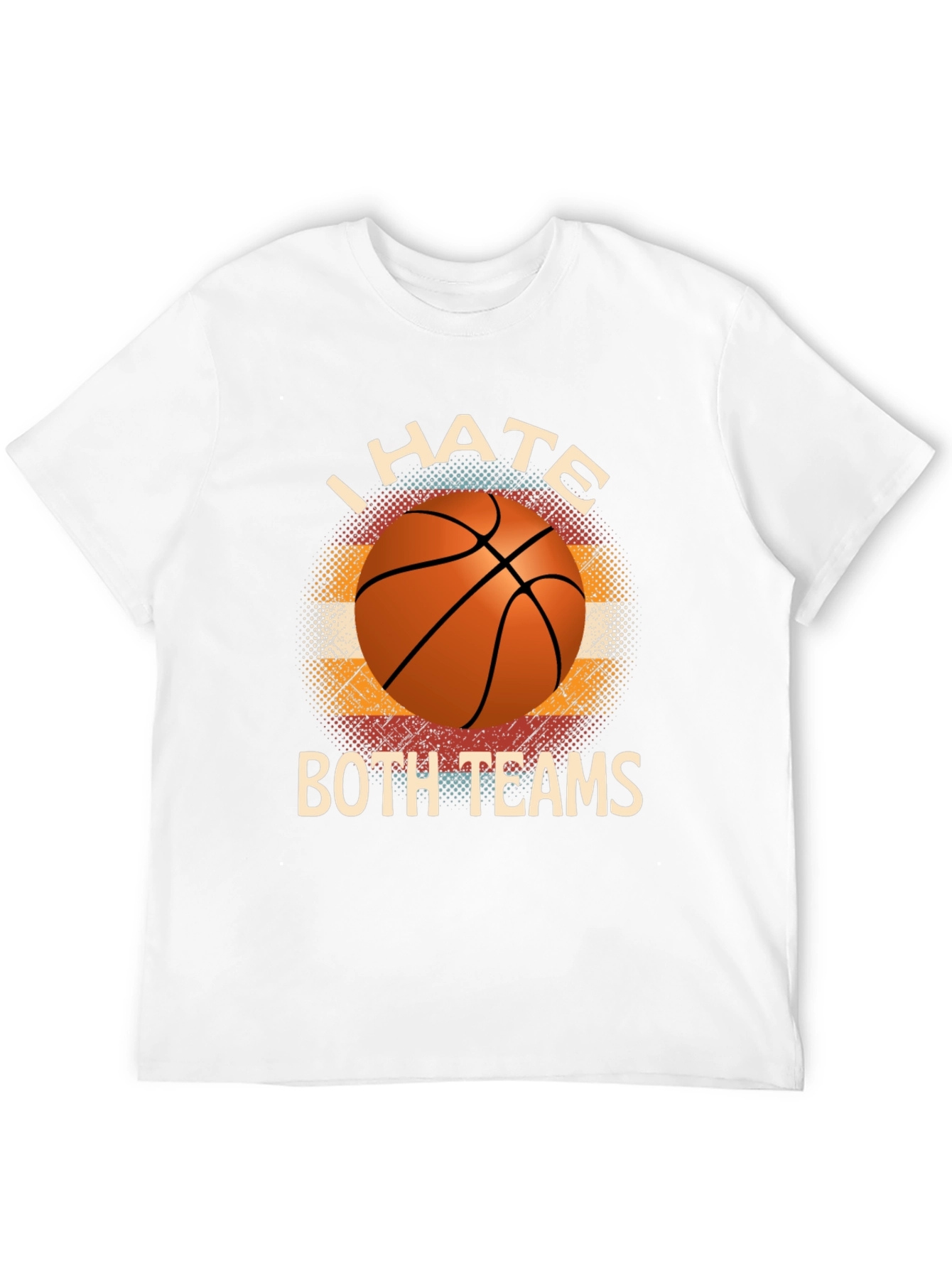 I Hate Both Teams Basketball Graphic T-Shirt