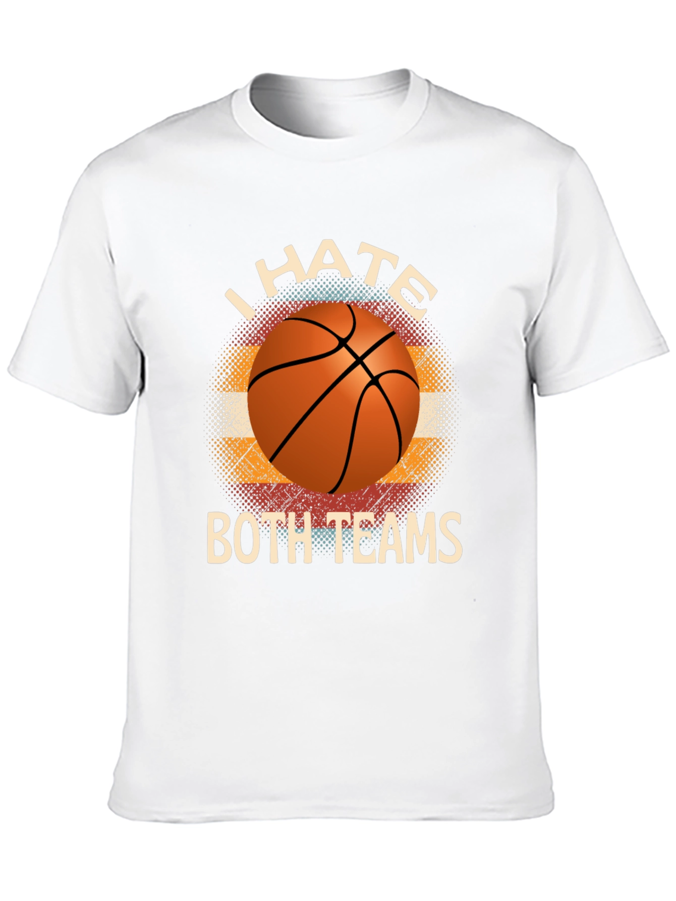 I Hate Both Teams Basketball Graphic T-Shirt
