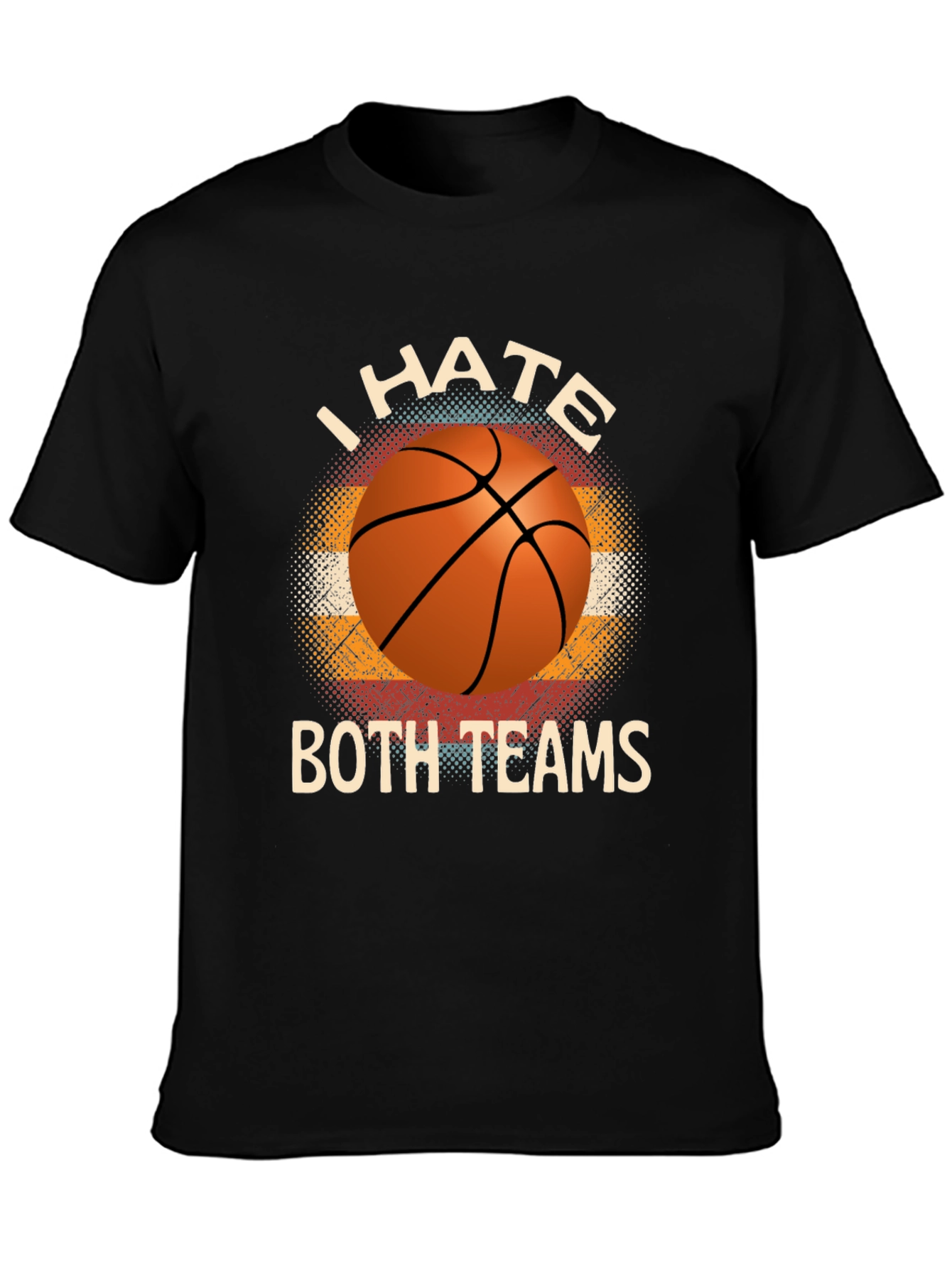 I Hate Both Teams Basketball Graphic T-Shirt