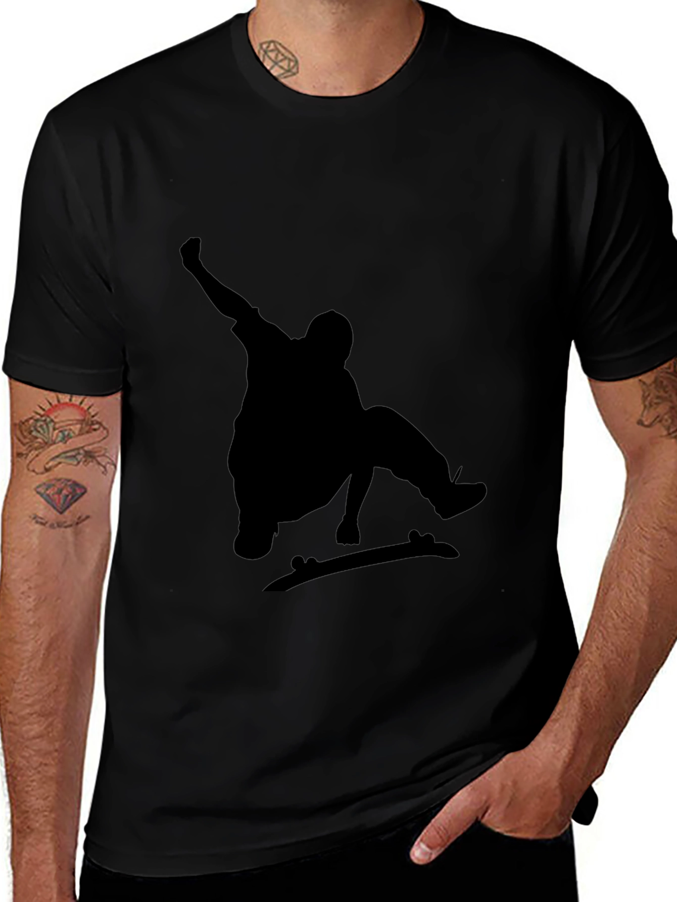 Skater Graphic Black T-Shirt