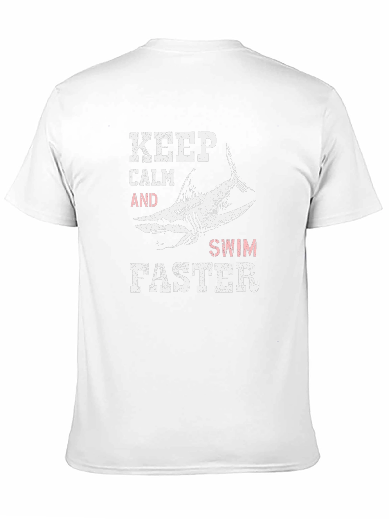 Keep Calm Swim Faster Black Graphic Tee Shirt