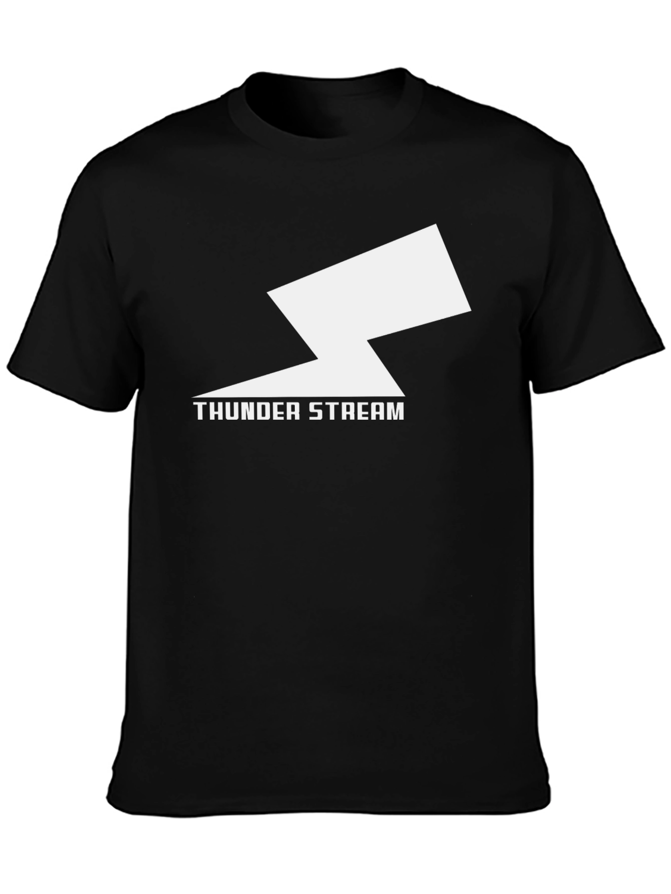 Thunder Stream Graphic Tee - Stylish Black Cotton T-Shirt