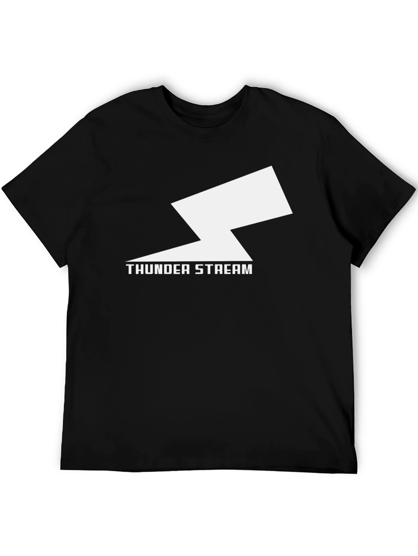 Thunder Stream Graphic Tee - Stylish Black Cotton T-Shirt
