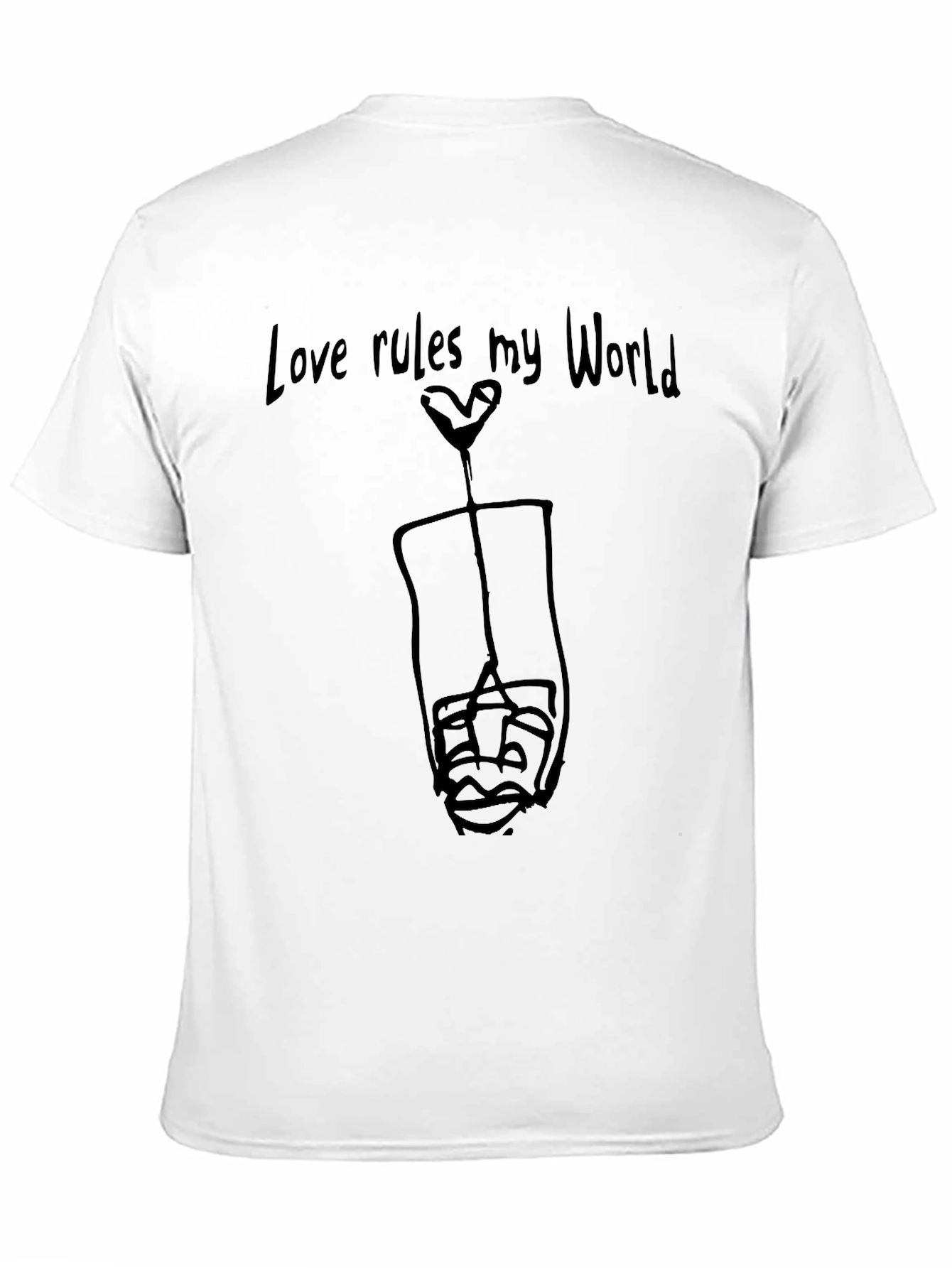 Love Rules My World Black T-Shirt