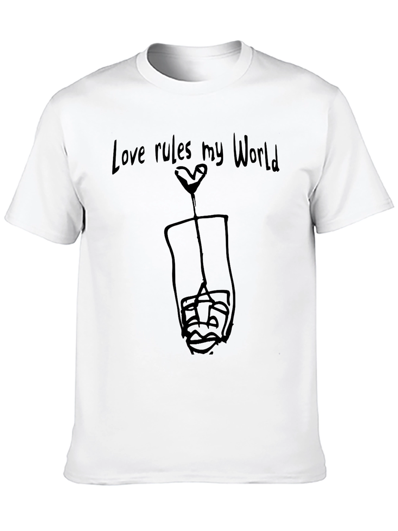 Love Rules My World Black T-Shirt