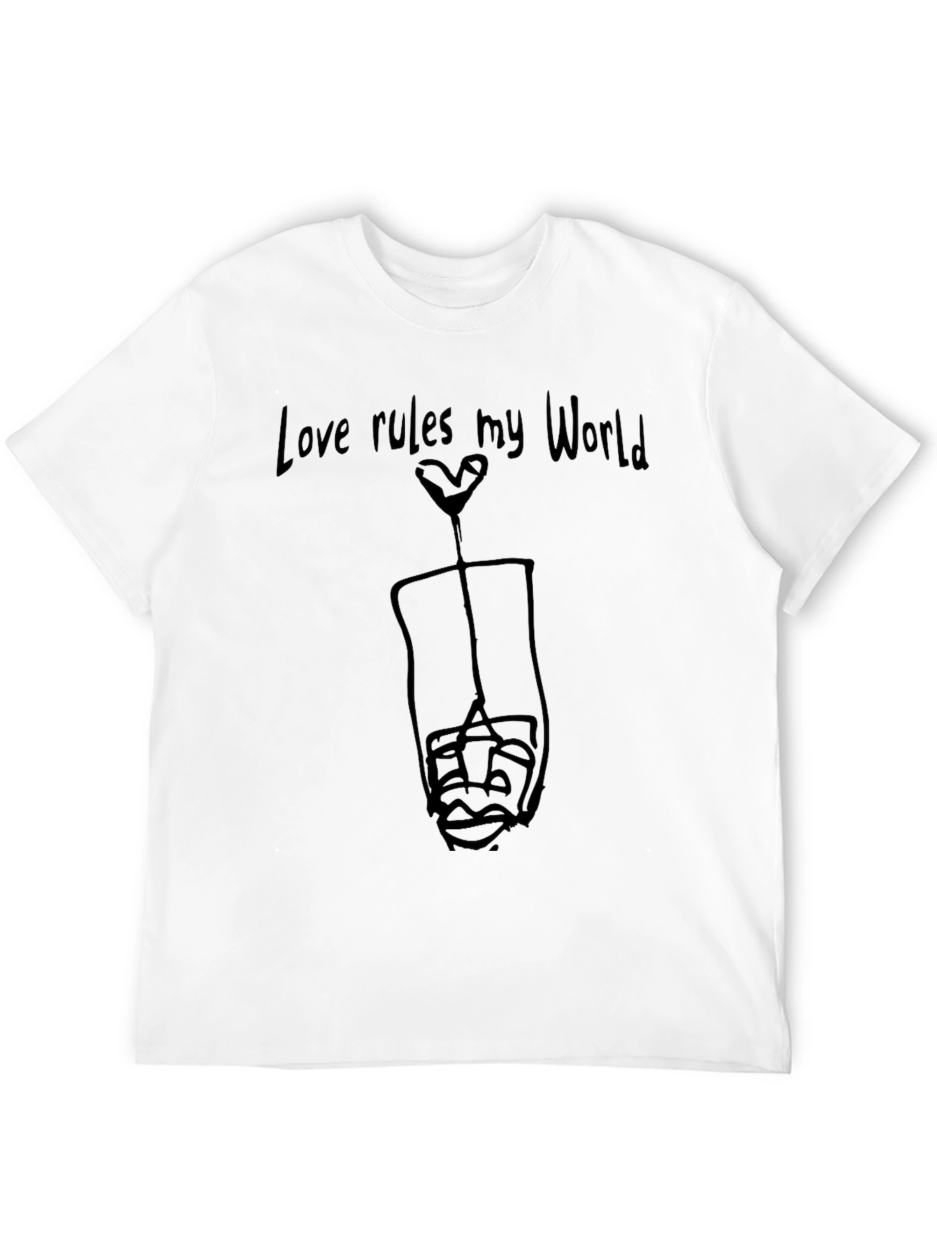 Love Rules My World Black T-Shirt