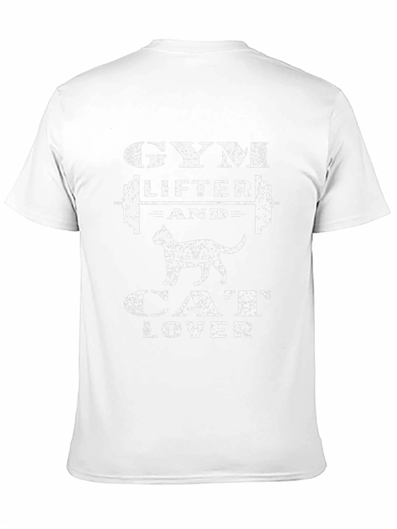 Gym Lifter and Cat Lover Graphic T-Shirt