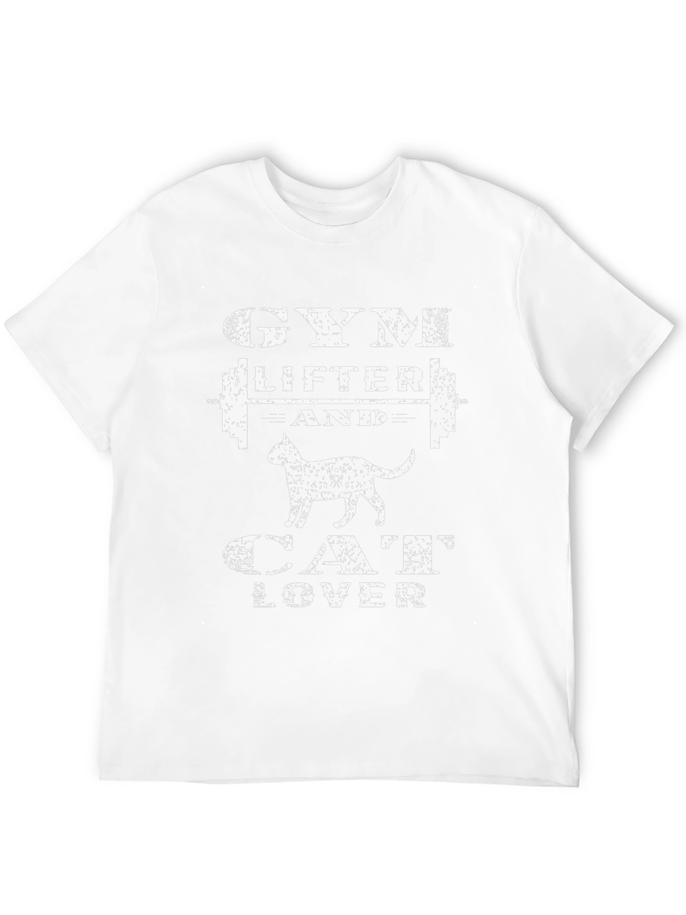 Gym Lifter and Cat Lover Graphic T-Shirt