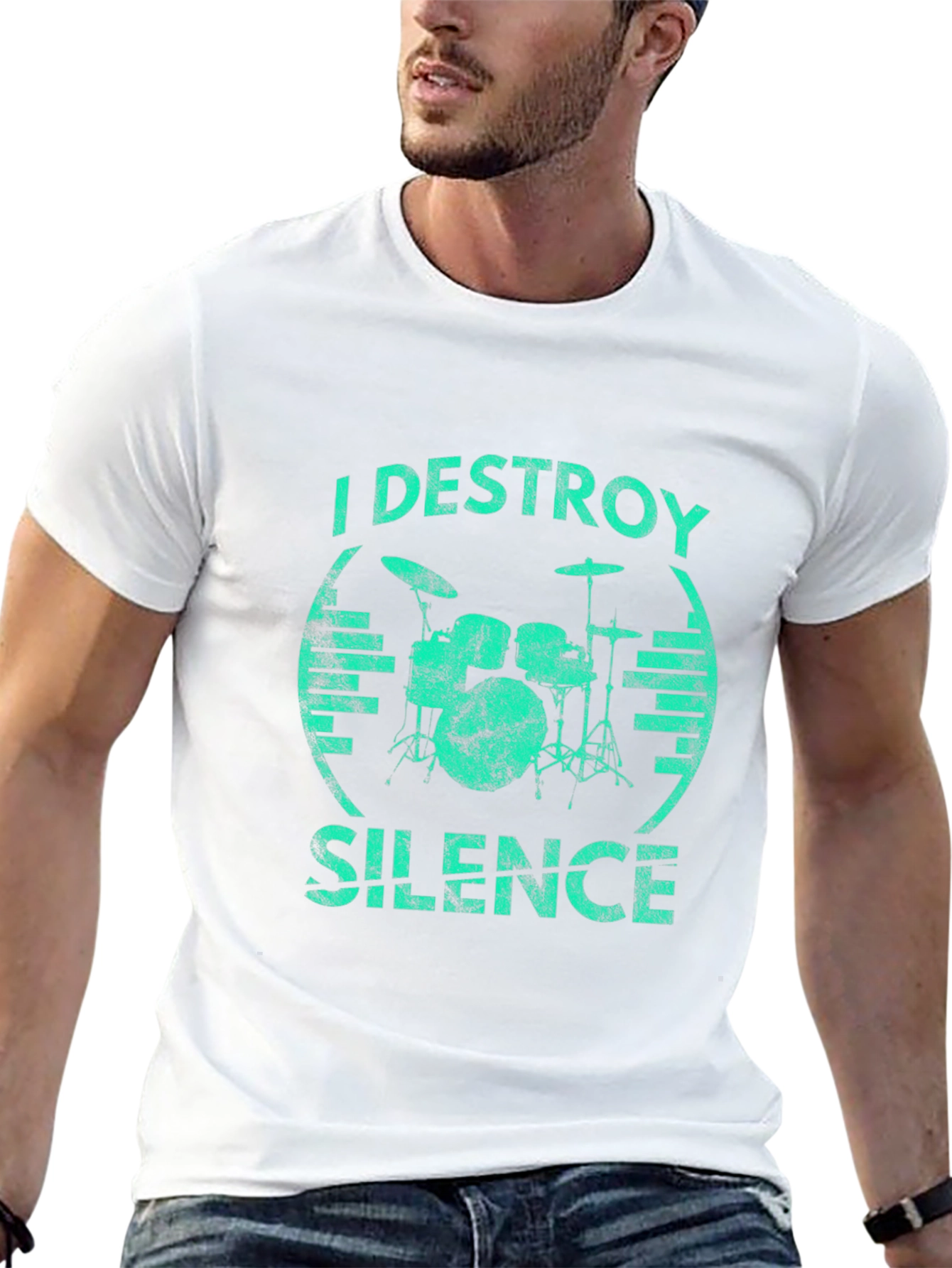 I Destroy Silence Drummer T-Shirt - Black