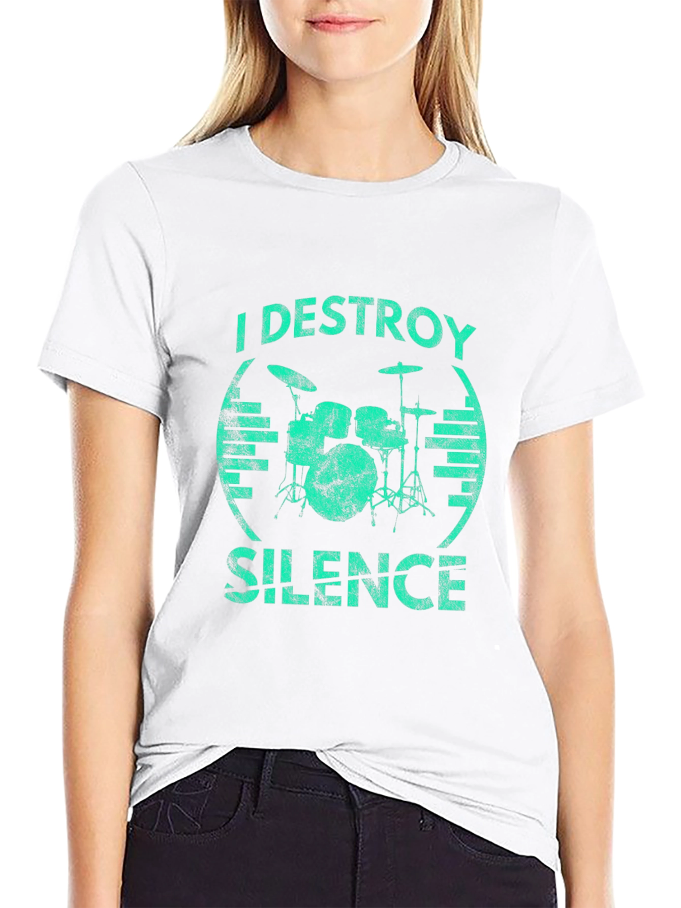 I Destroy Silence Drummer T-Shirt - Black