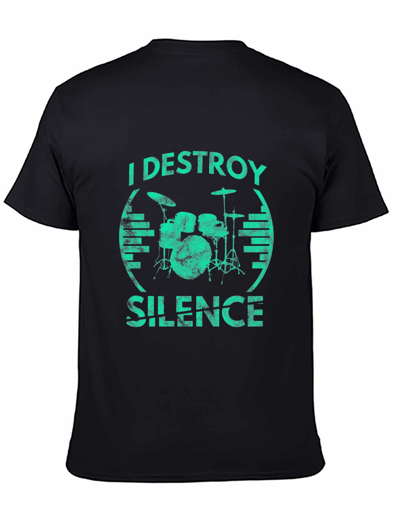 I Destroy Silence Drummer T-Shirt - Black