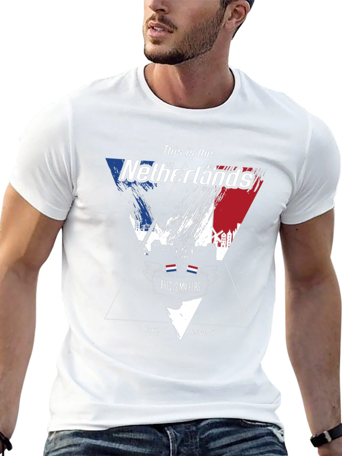 Netherlands Flag Graphic T-Shirt - Unique Design