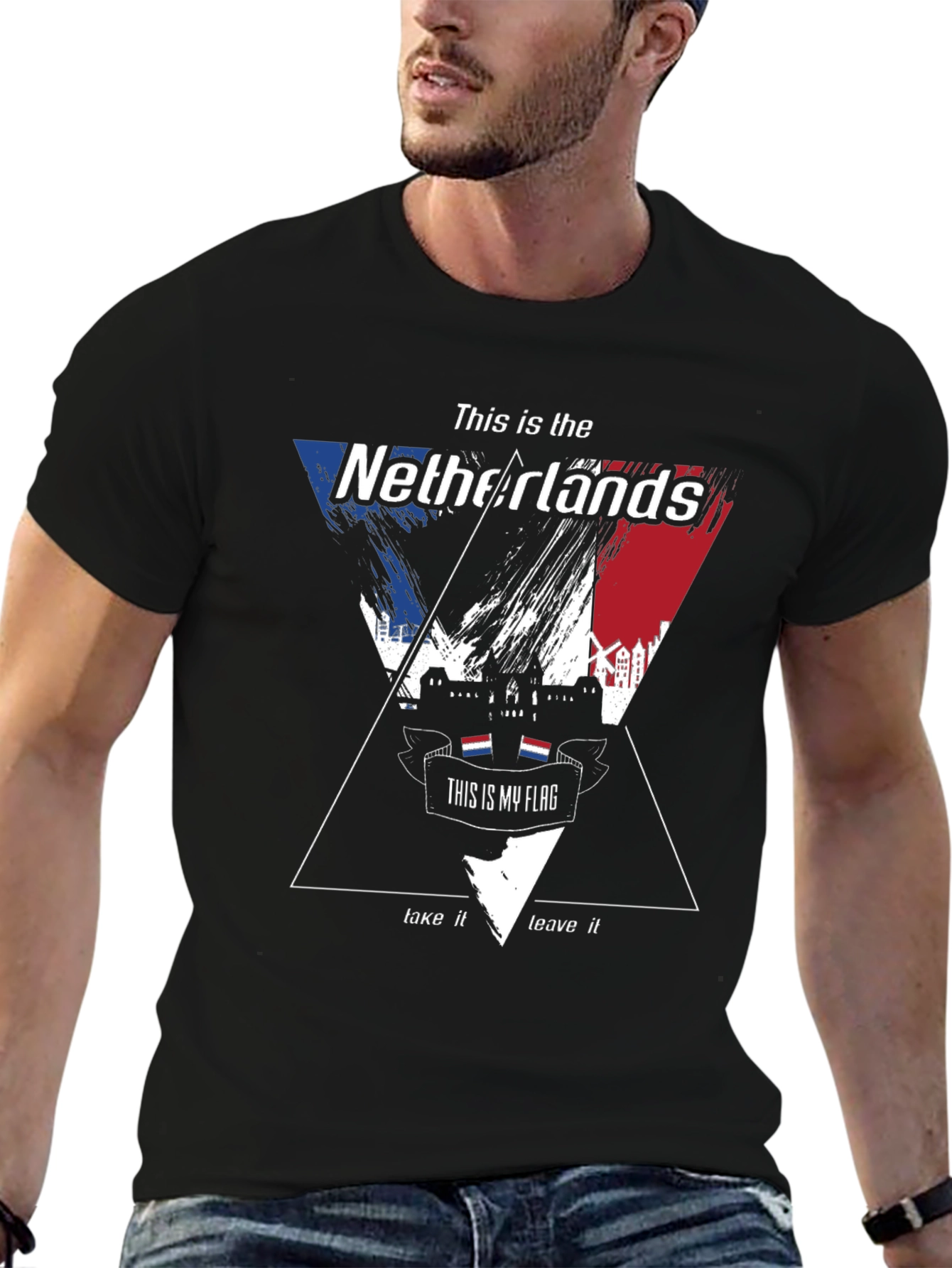 Netherlands Flag Graphic T-Shirt - Unique Design