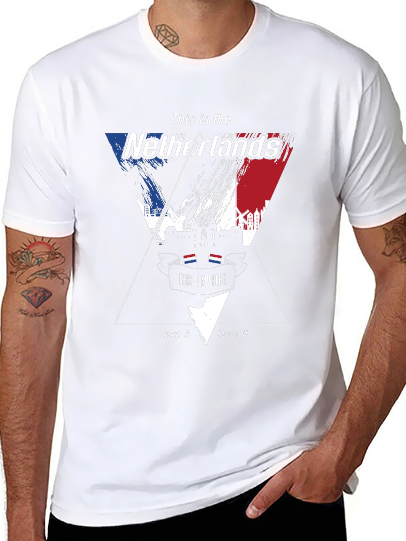 Netherlands Flag Graphic T-Shirt - Unique Design