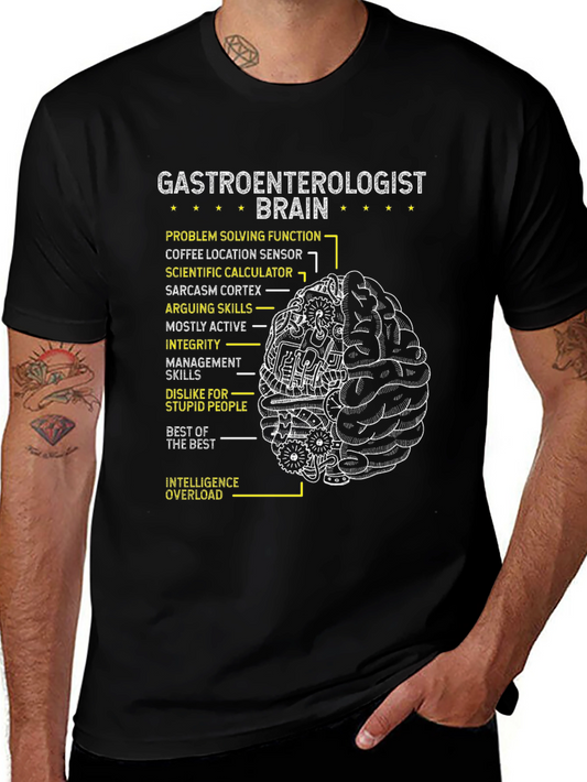 Gastroenterologist Brain T-Shirt Funny Doctor Gift