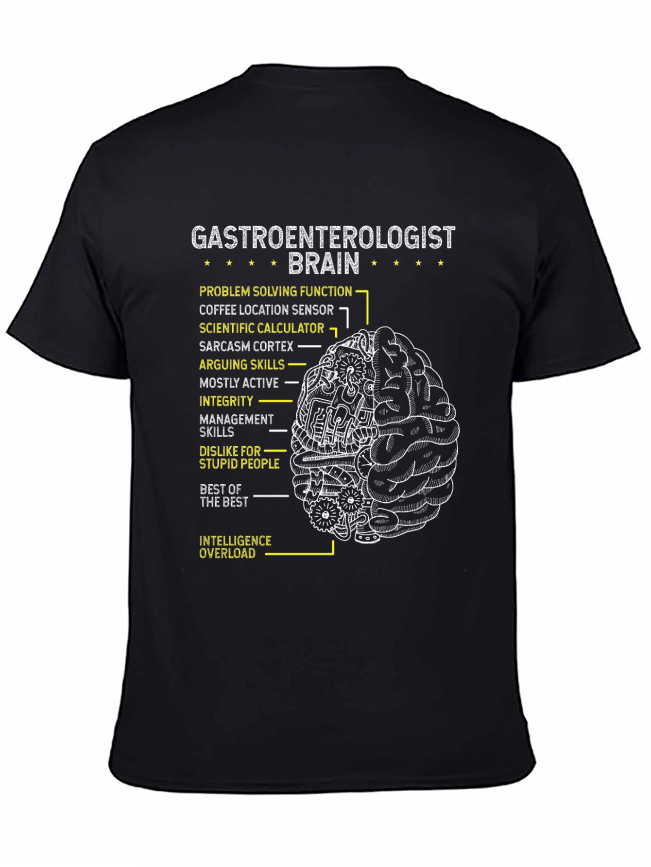 Gastroenterologist Brain T-Shirt Funny Doctor Gift