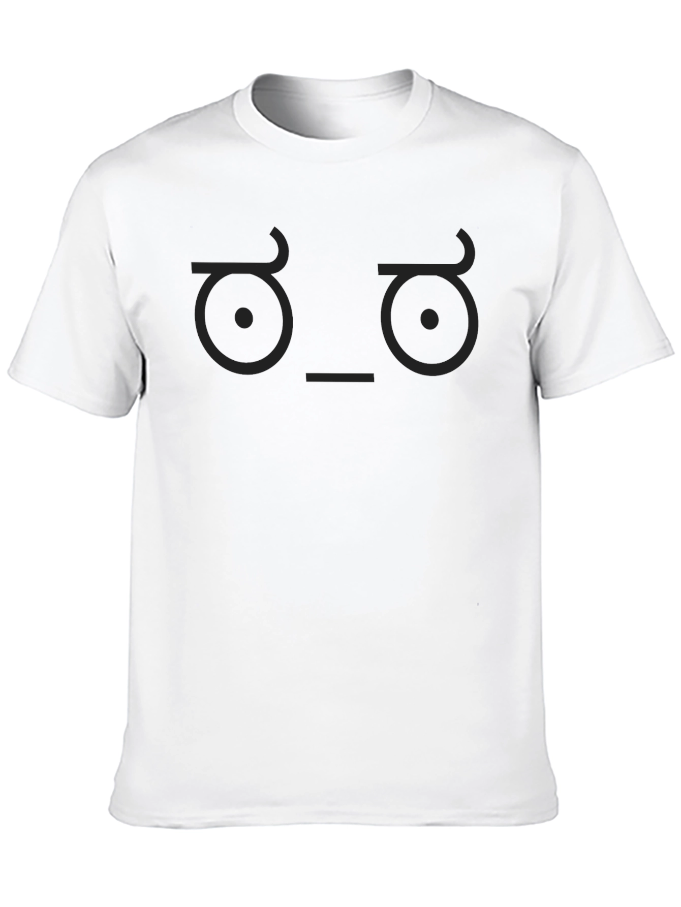Black Doubtful Face Graphic Tee