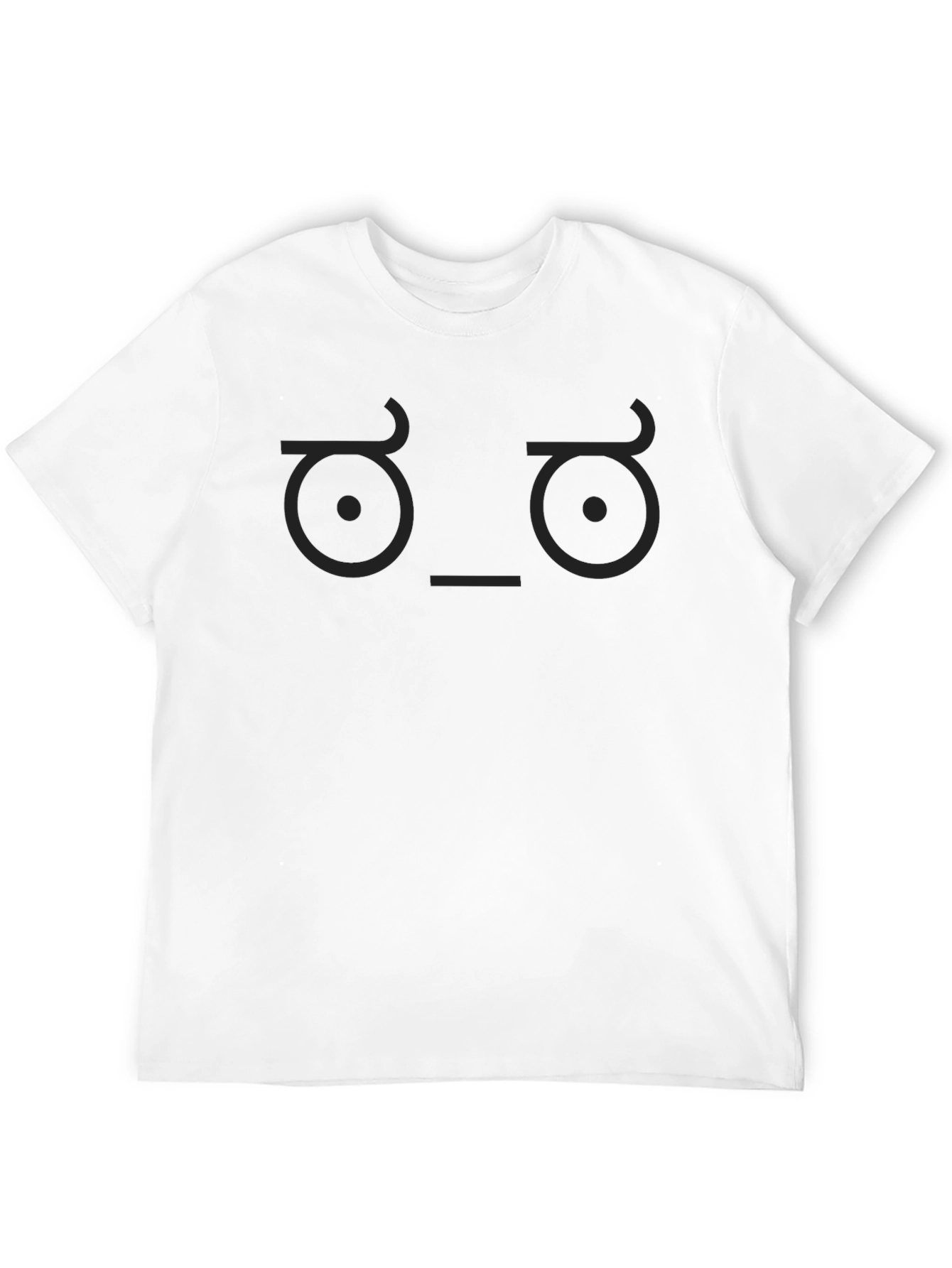 Black Doubtful Face Graphic Tee