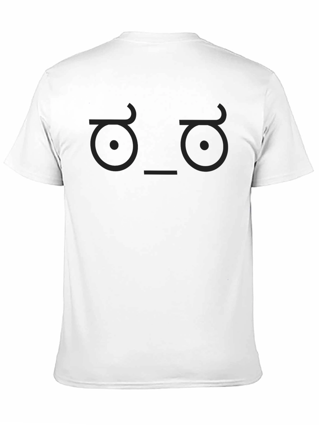 Black Doubtful Face Graphic Tee