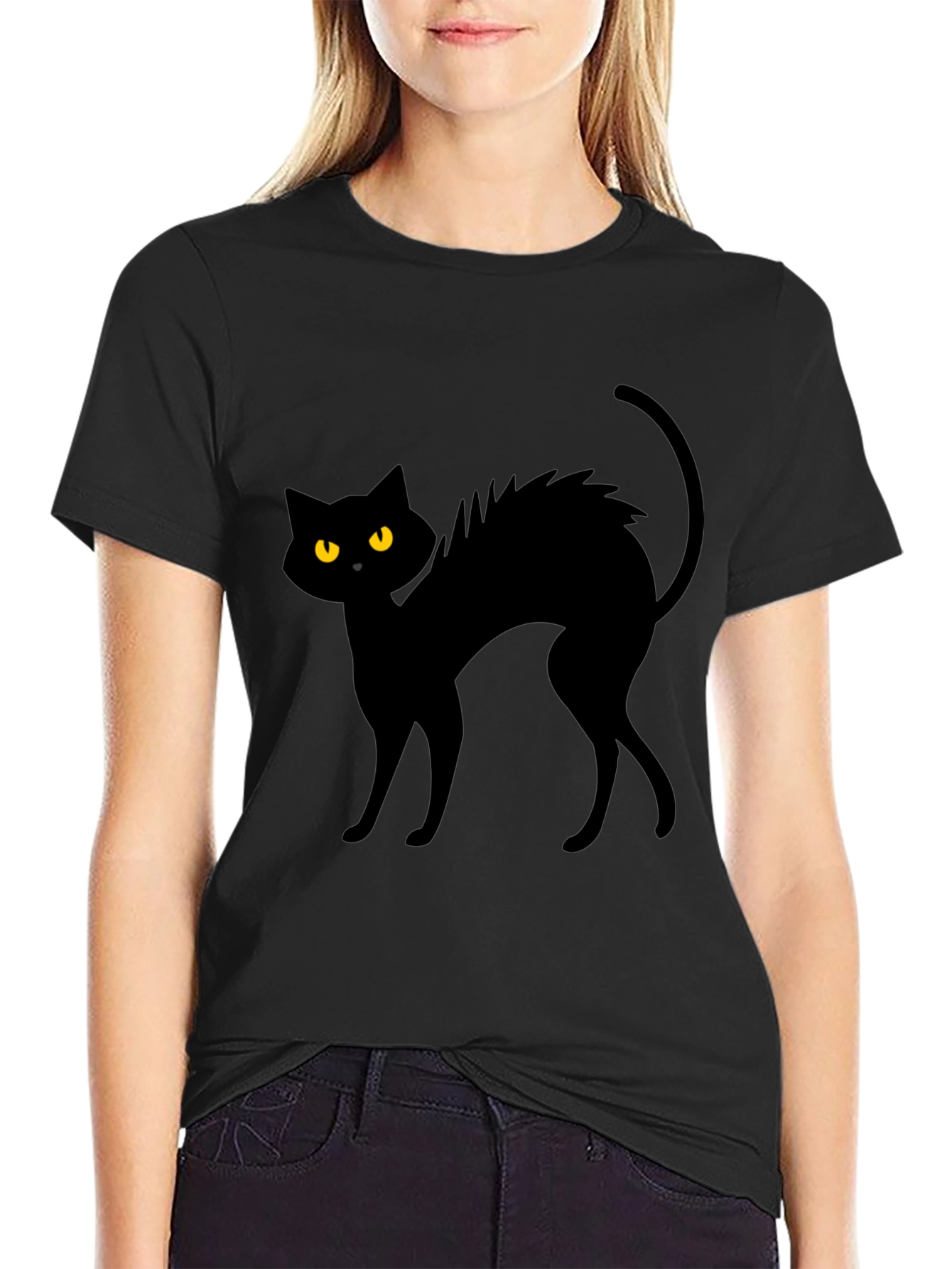 Black Cat Halloween T-Shirt - Unisex