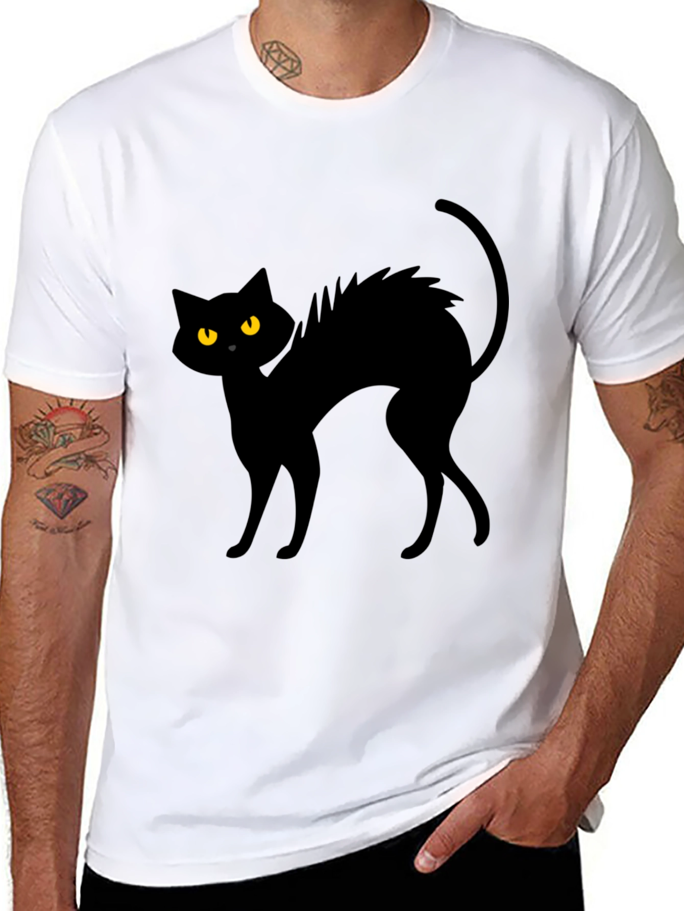 Black Cat Halloween T-Shirt - Unisex
