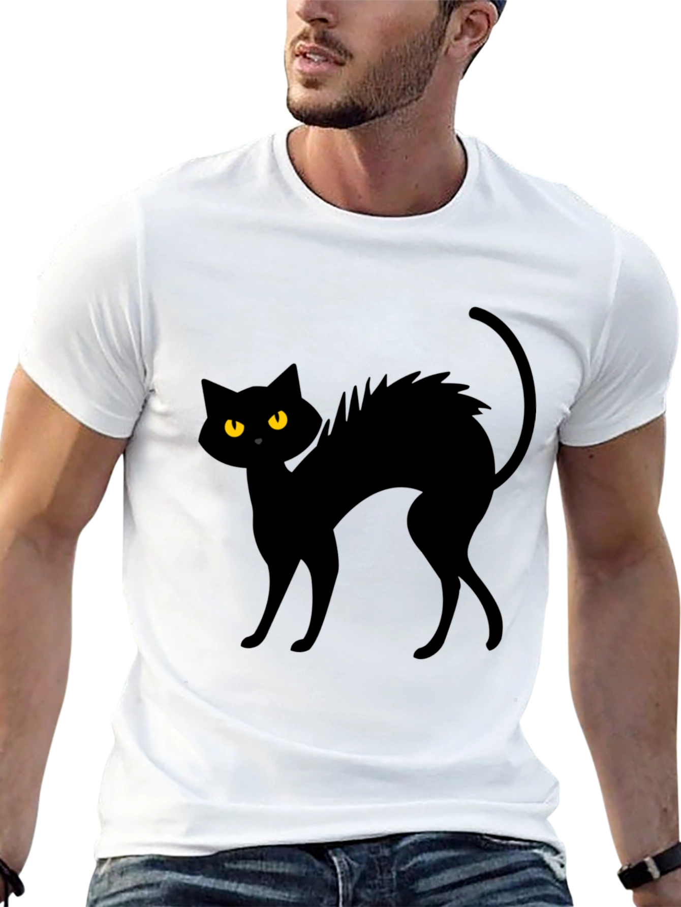 Black Cat Halloween T-Shirt - Unisex