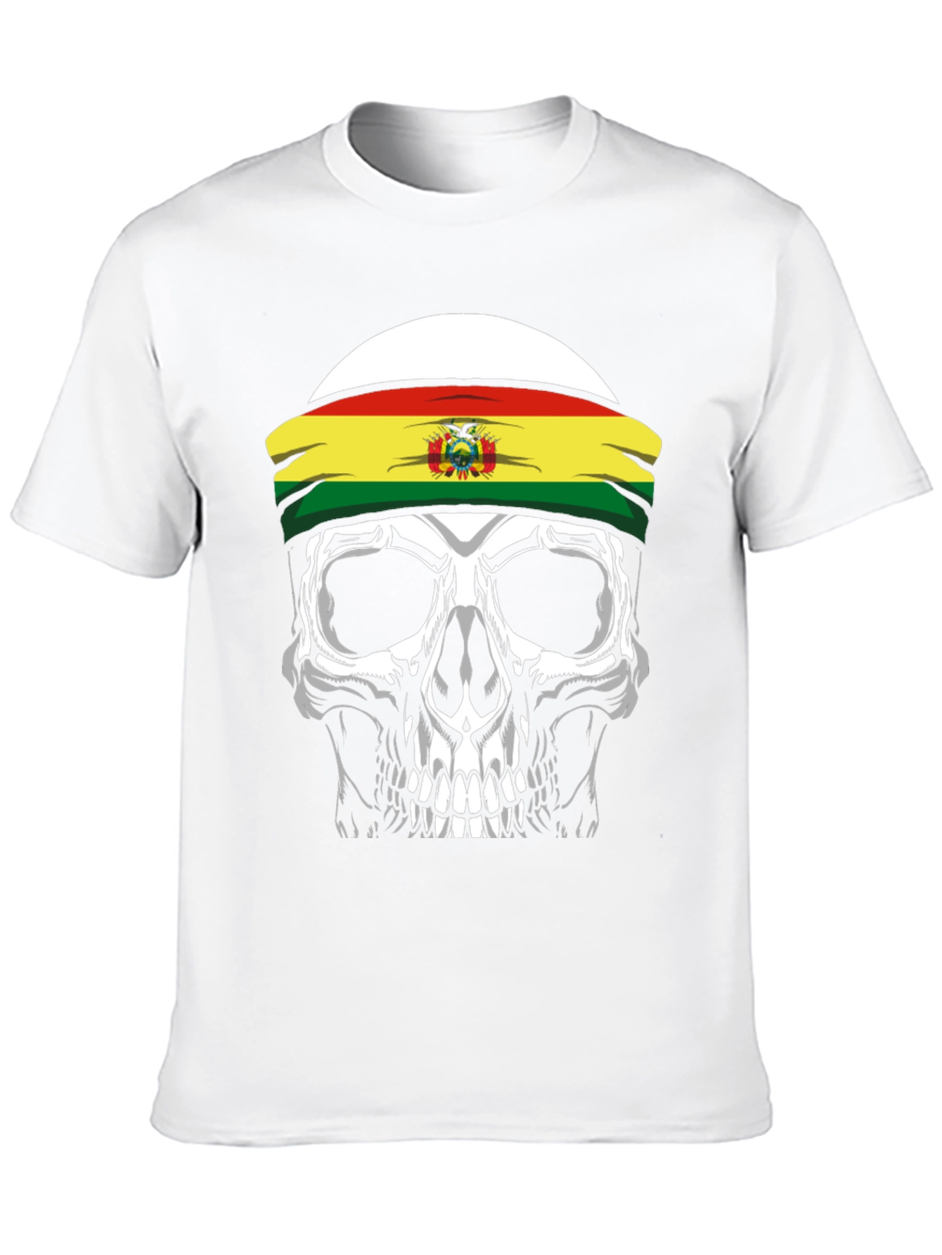 Skull T-Shirt with Bolivian Flag Headband