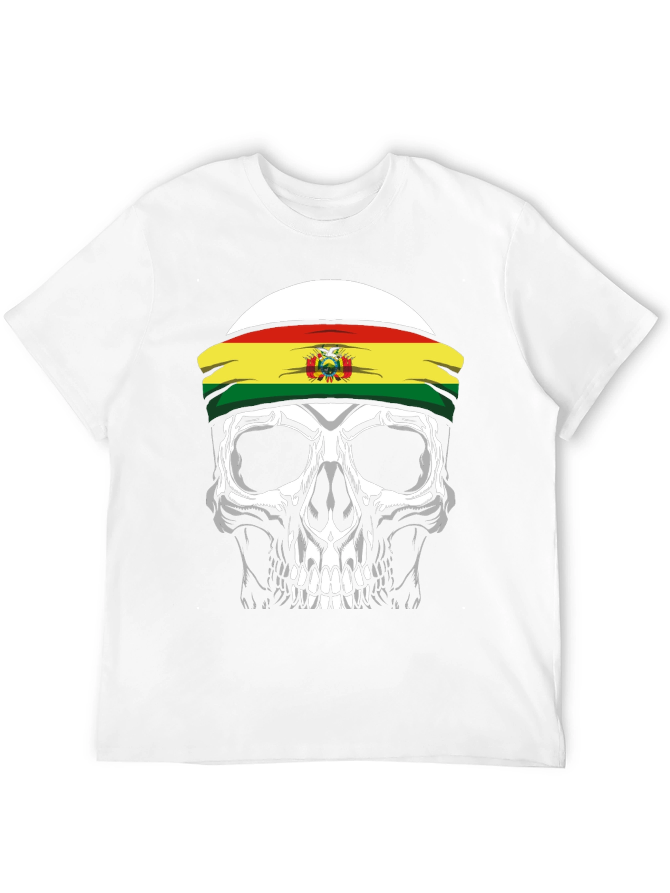 Skull T-Shirt with Bolivian Flag Headband