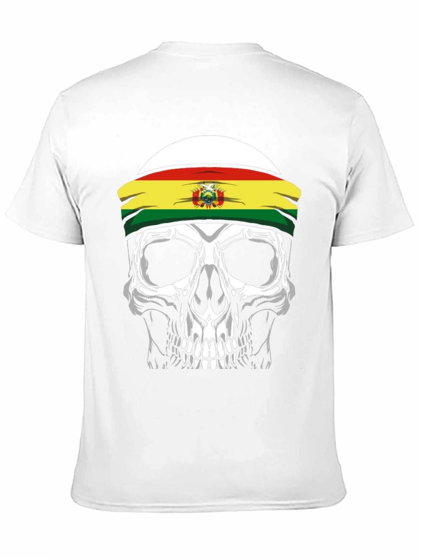 Skull T-Shirt with Bolivian Flag Headband