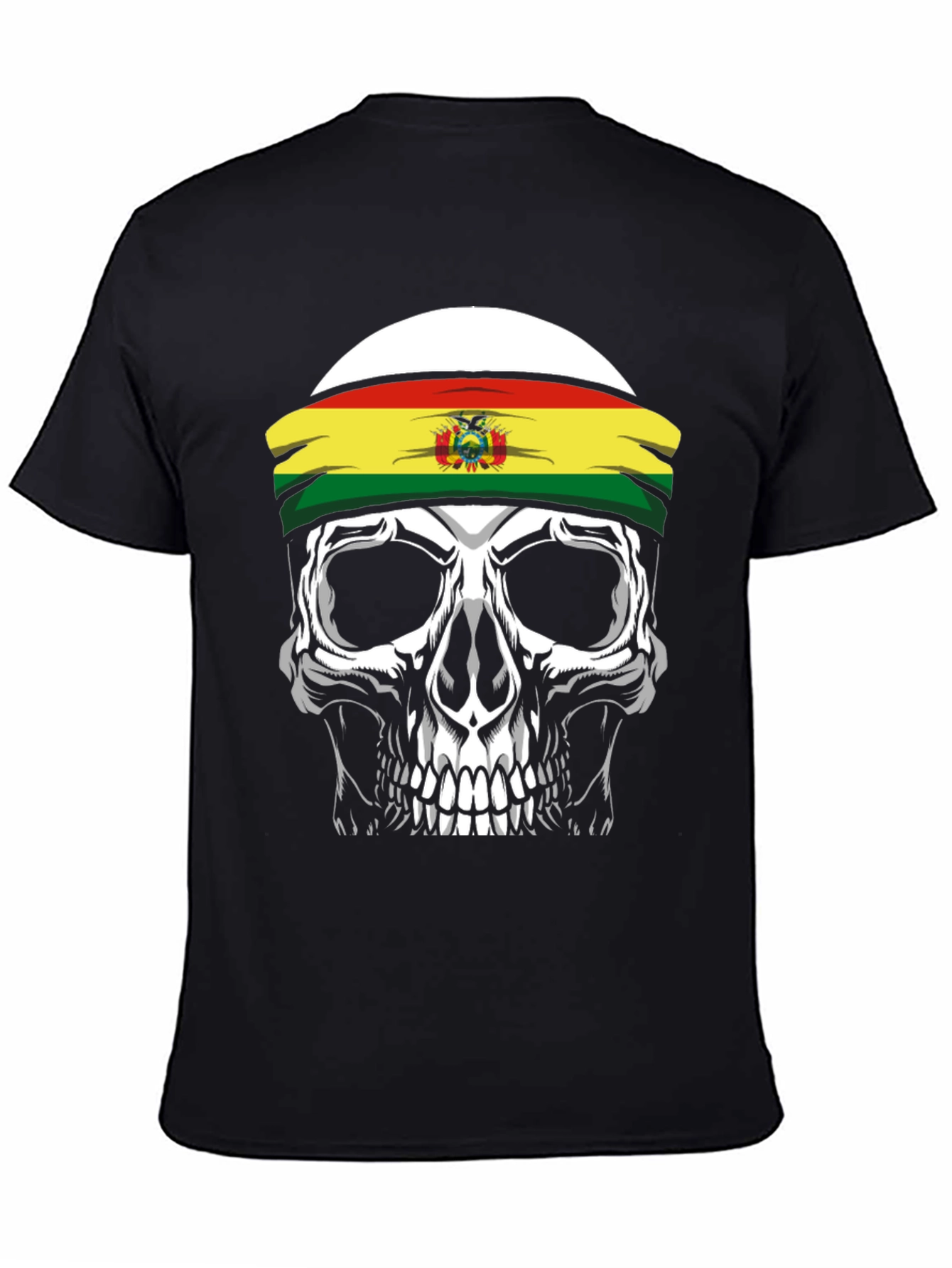 Skull T-Shirt with Bolivian Flag Headband