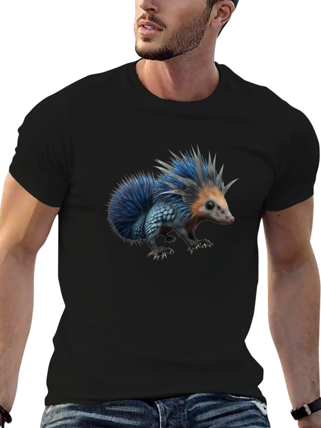 Cool Hedgehog Graphic Tee - Unique Animal Design