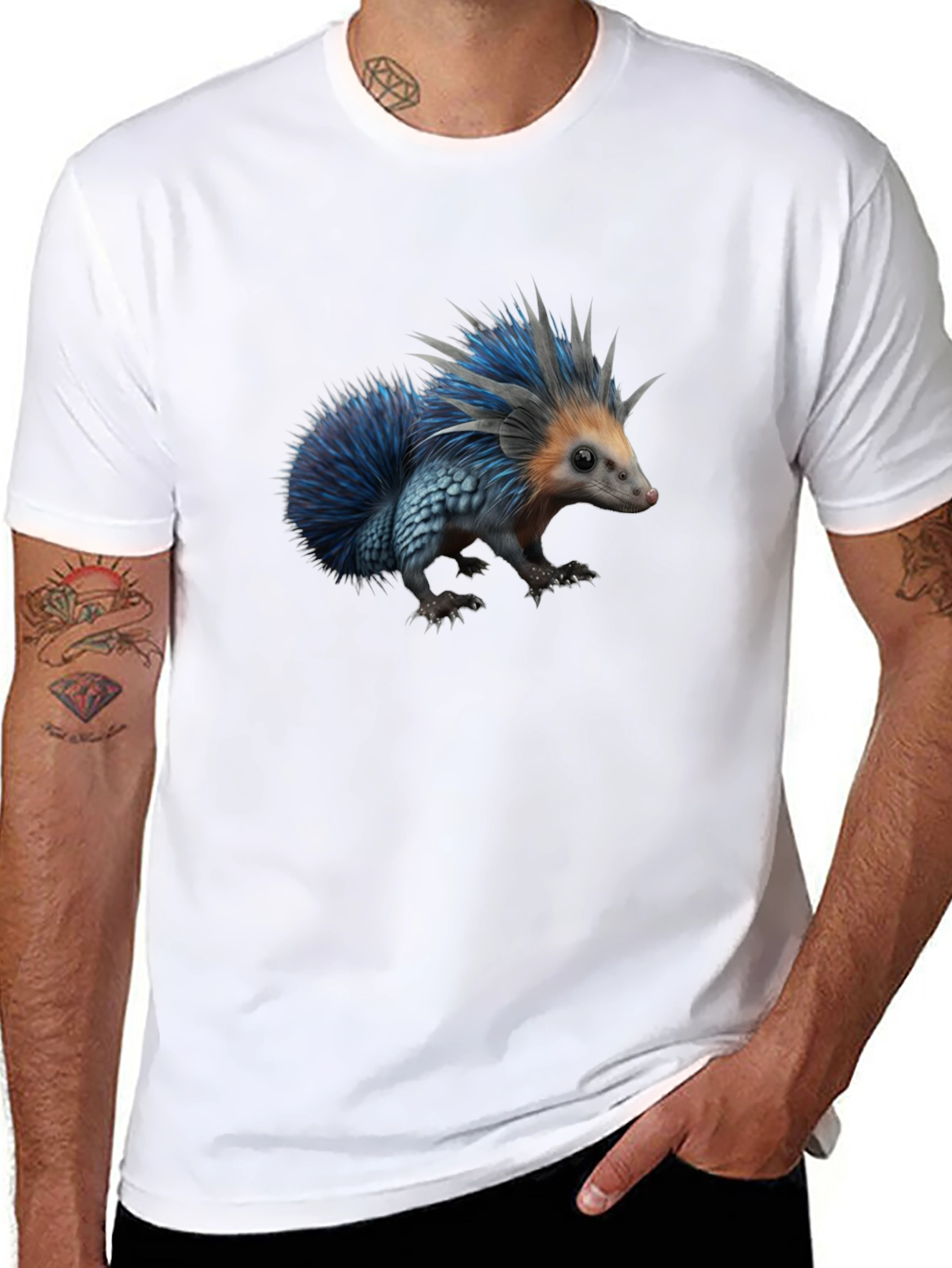 Cool Hedgehog Graphic Tee - Unique Animal Design