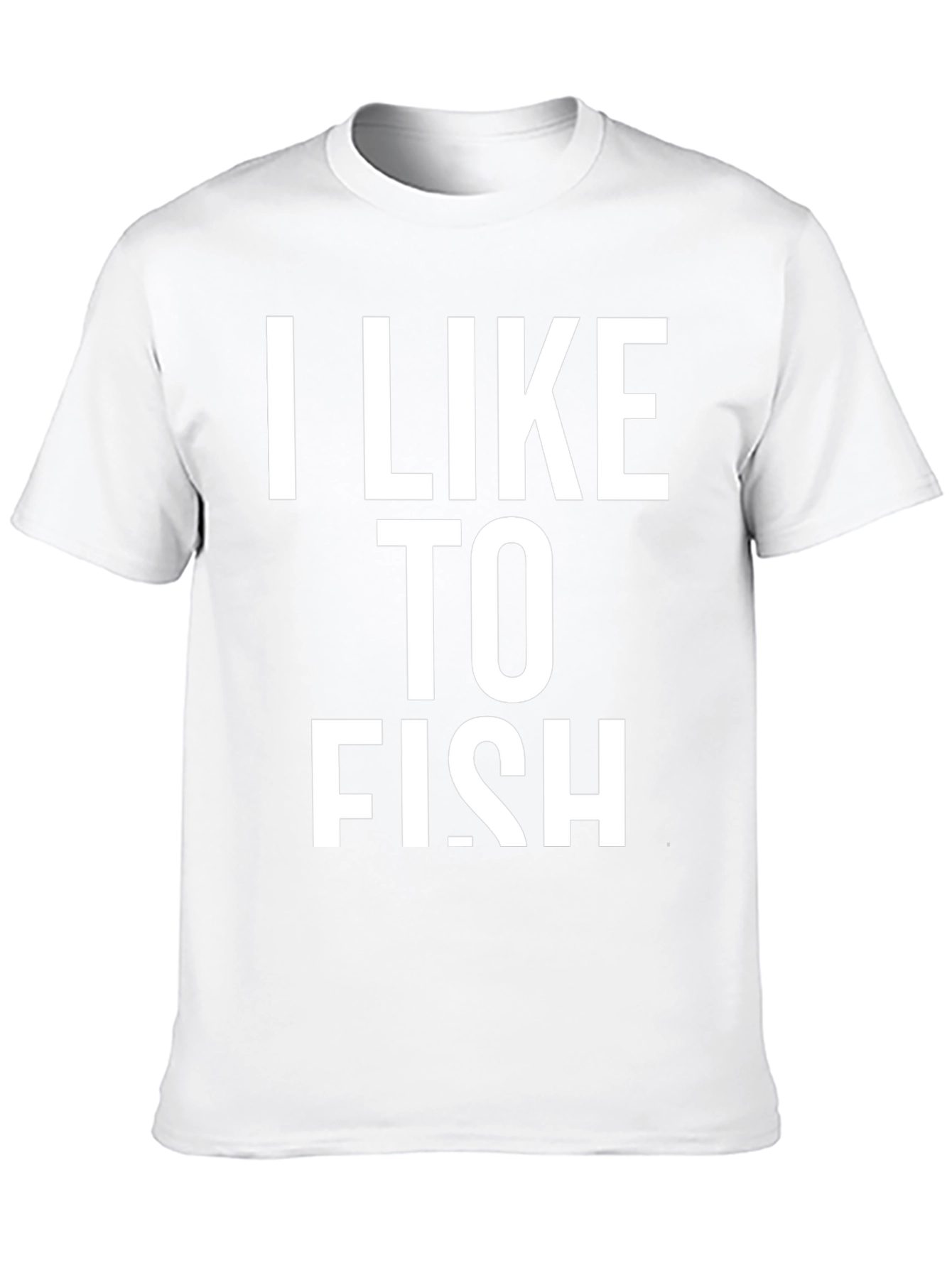 I Like To Fish T-Shirt - Black Cotton Tee
