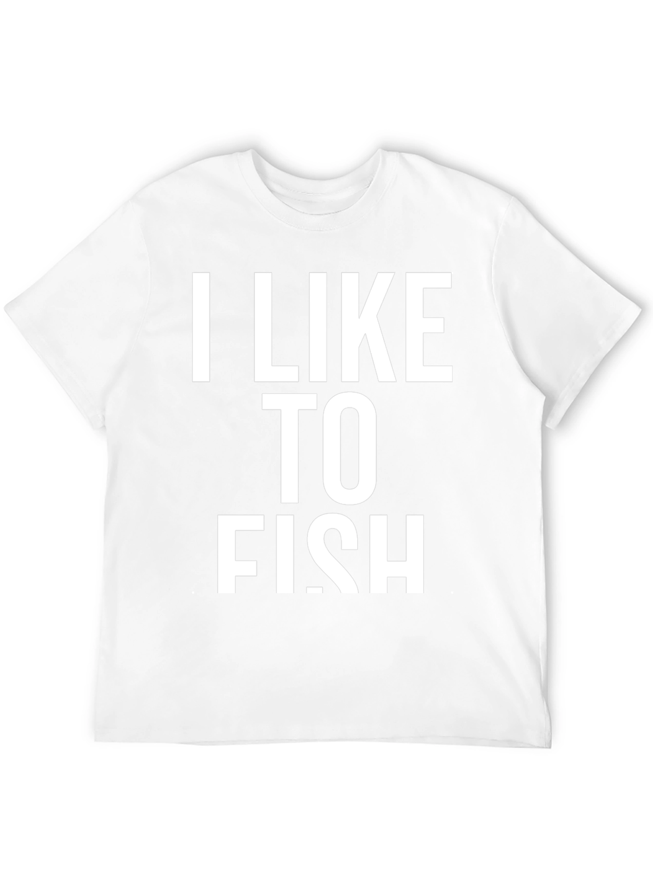I Like To Fish T-Shirt - Black Cotton Tee