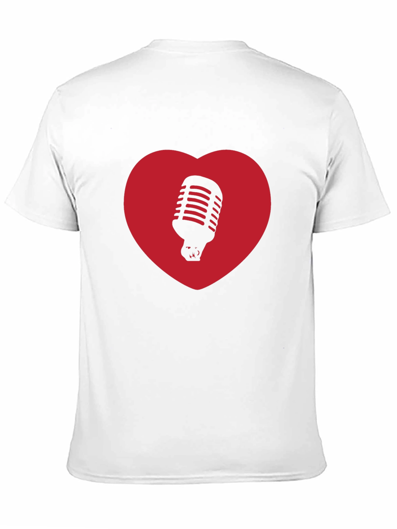 Retro Mic Heart T-Shirt - Music Lover Tee