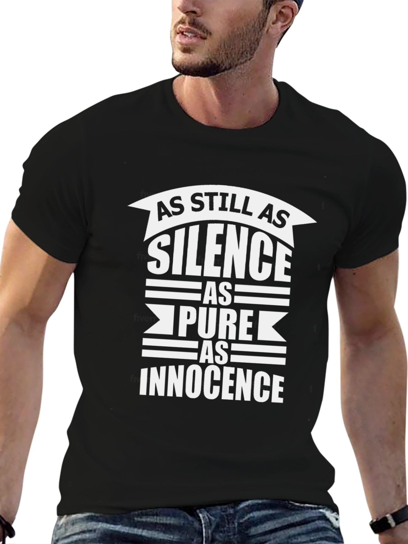 As Still as Silence Graphic Tee - Black