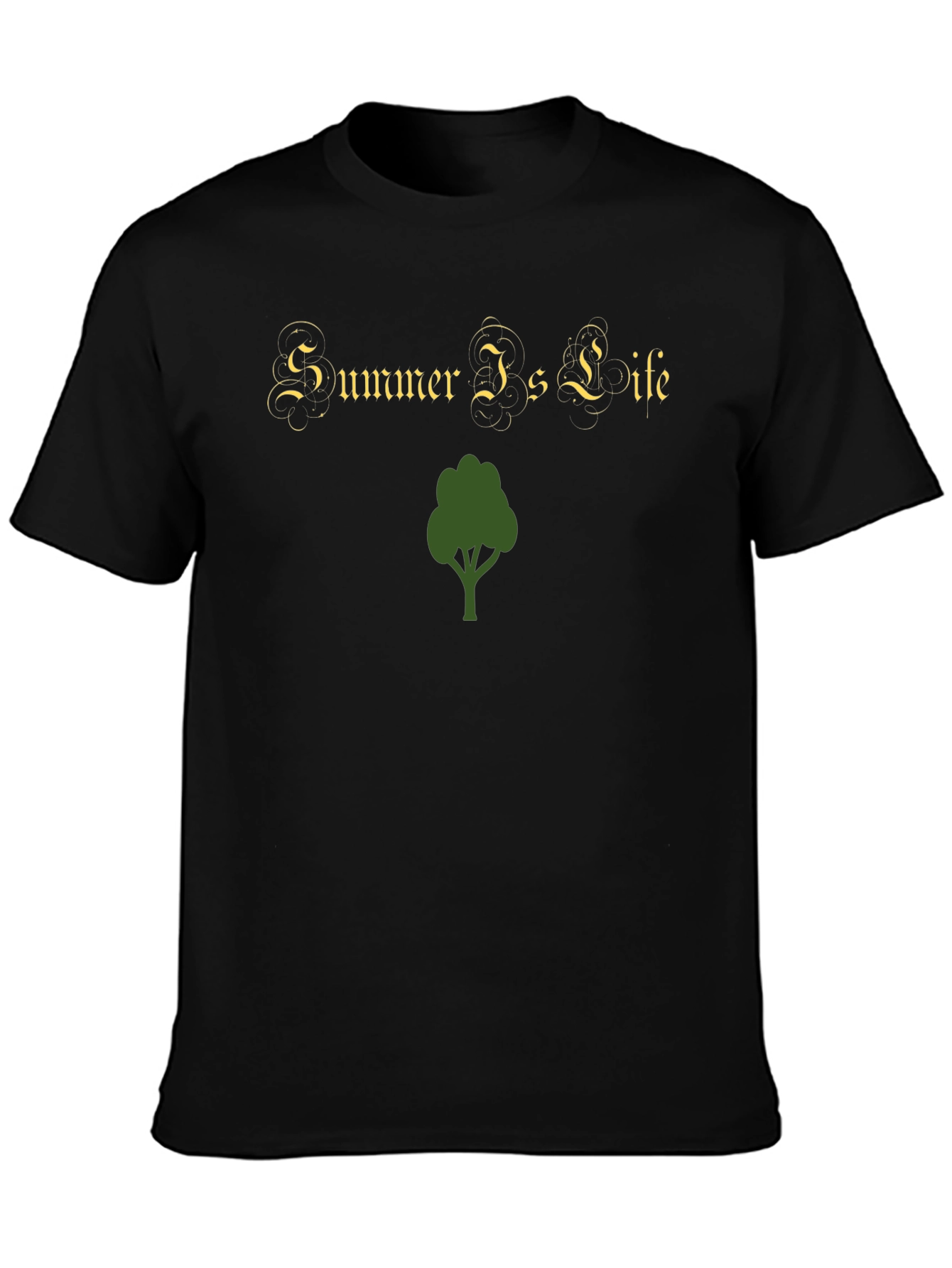 Summer Is Life Black Graphic Tee