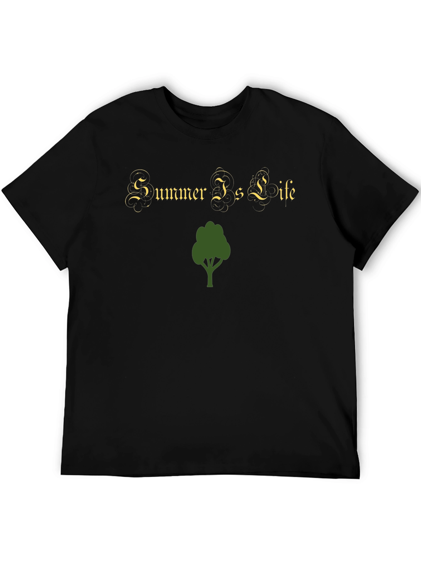 Summer Is Life Black Graphic Tee