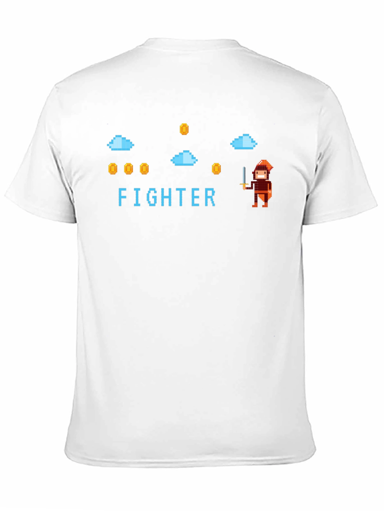 Retro Pixel Fighter Graphic T-Shirt