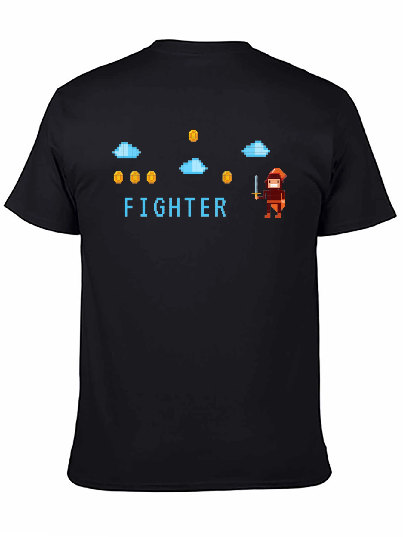 Retro Pixel Fighter Graphic T-Shirt
