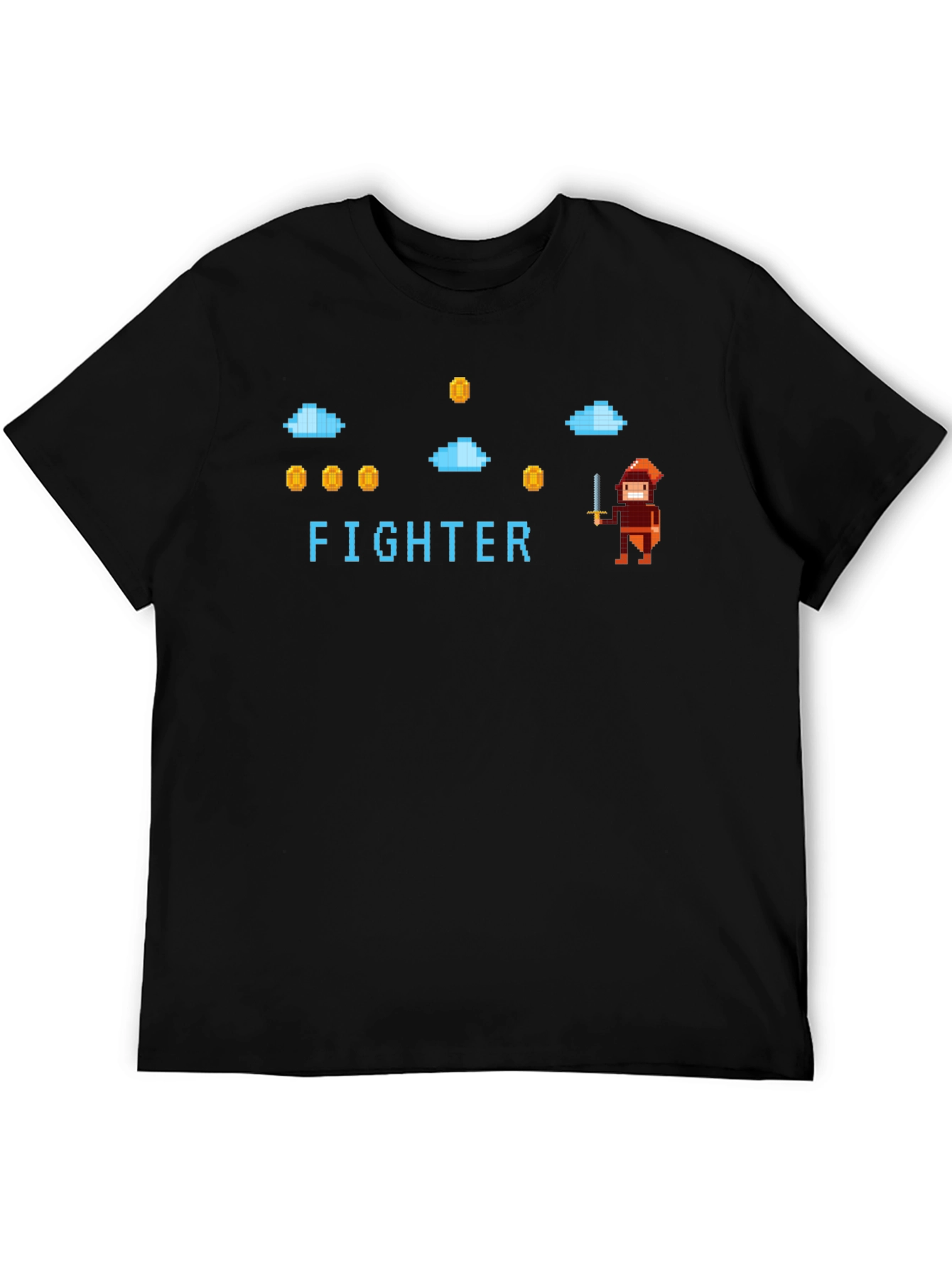 Retro Pixel Fighter Graphic T-Shirt