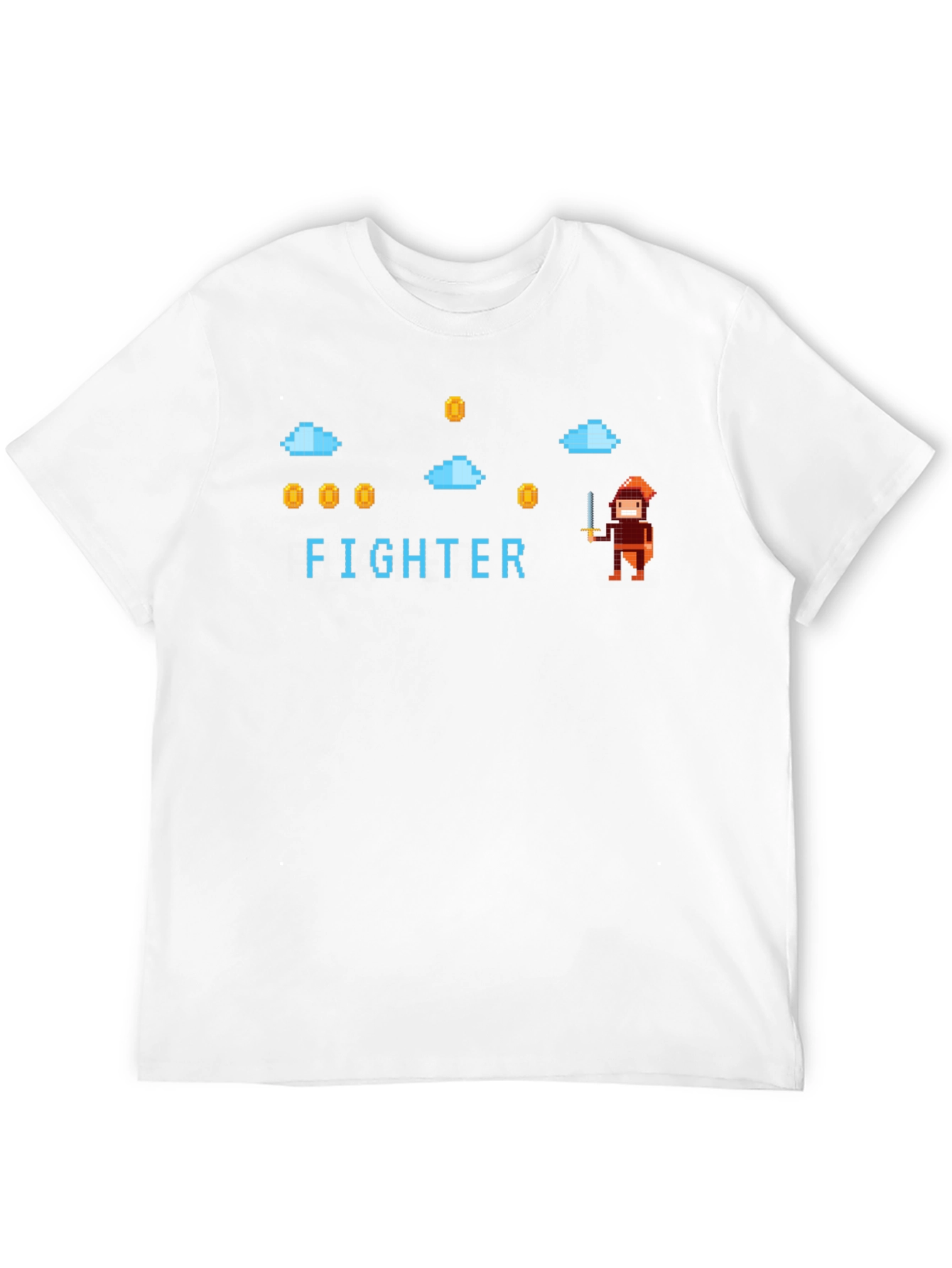 Retro Pixel Fighter Graphic T-Shirt