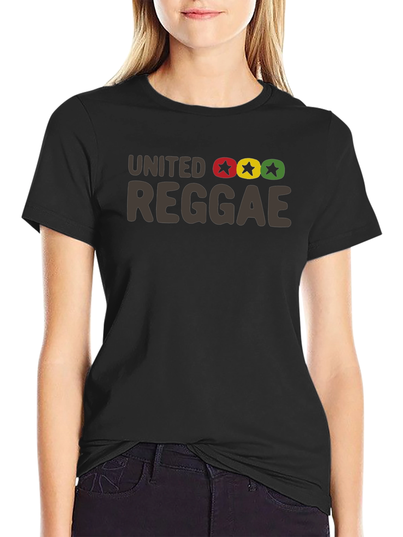 United Reggae Graphic Tee - Black Cotton Blend