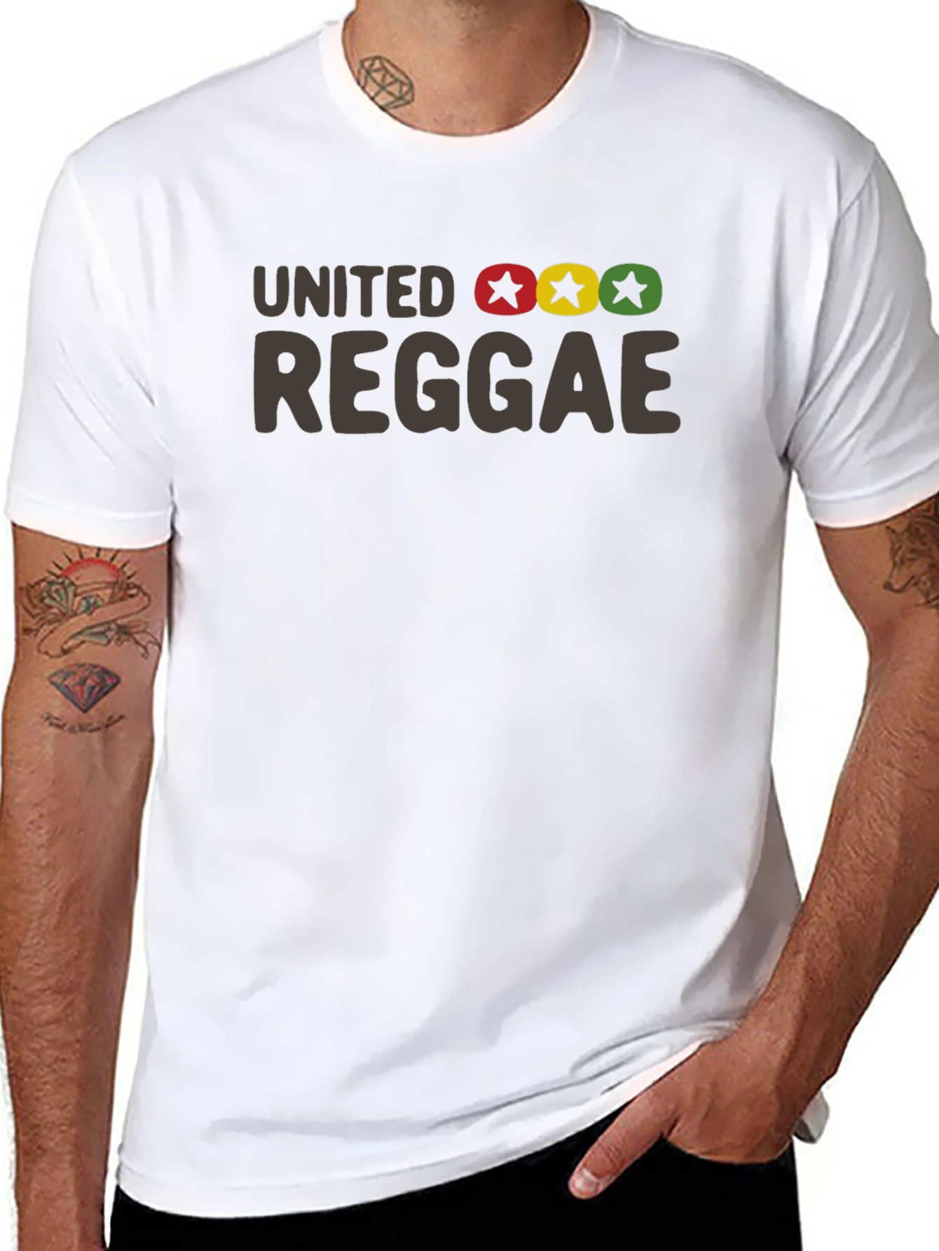 United Reggae Graphic Tee - Black Cotton Blend