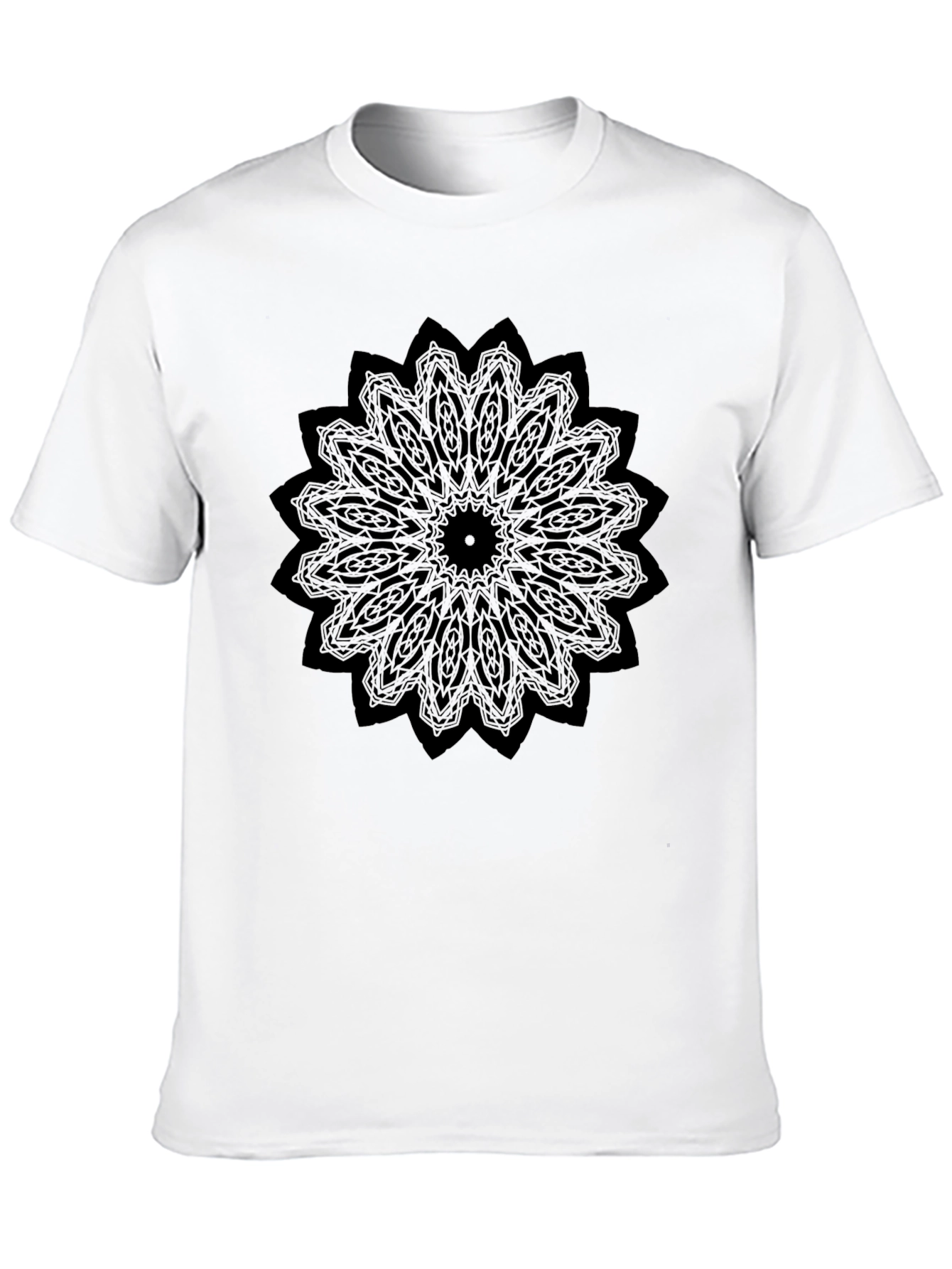 Black Mandala Graphic T-Shirt - Relaxed Fit