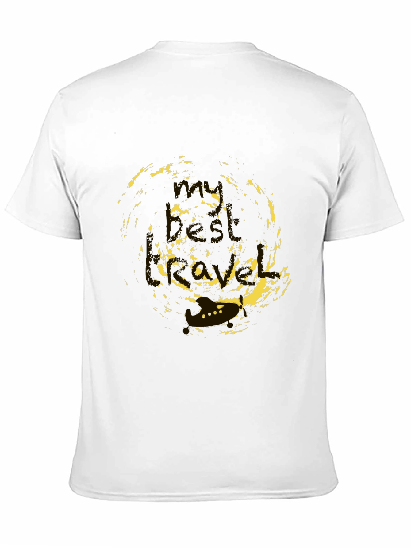 Abstract Print Mens Black T-Shirt